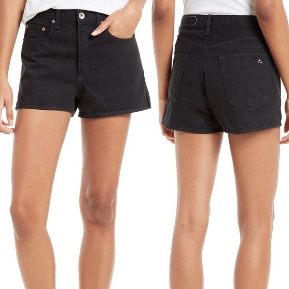 rag & bone Pants - Rag & Bone Justine High waist denim shorts
